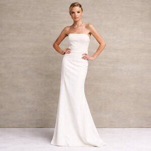 Vintage 90s 00s Nicole Miller Strapless Bridal Gown NWT